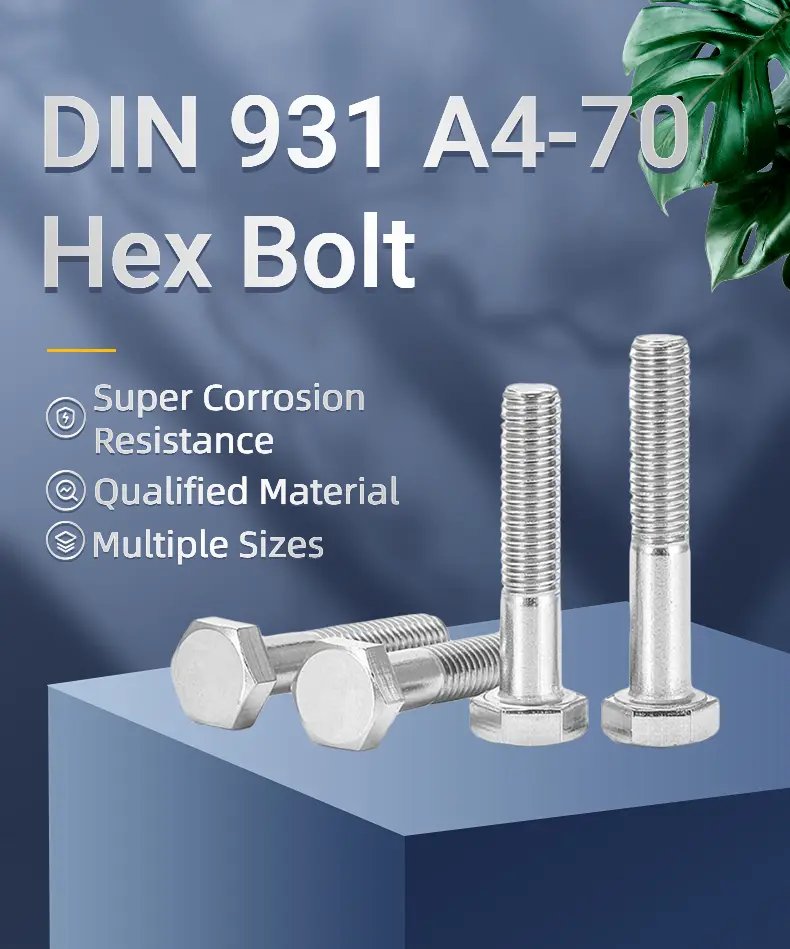 DIN 931 A4-70 Hex Bolt-1